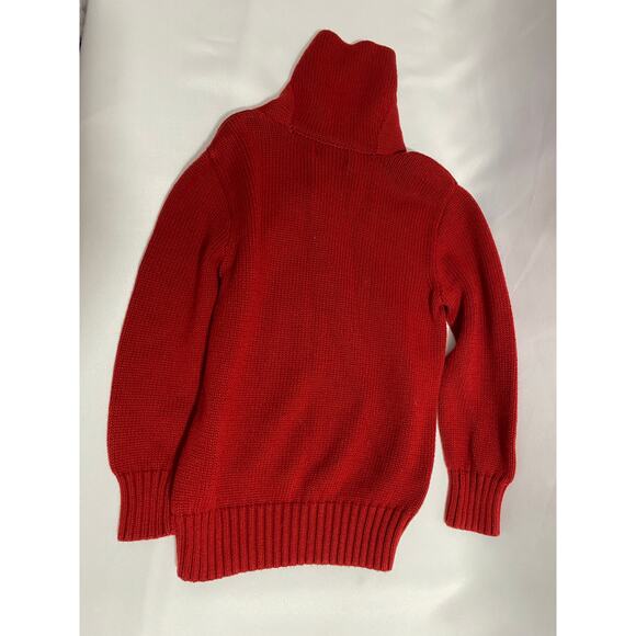 Polo Ralph Lauren Kids Red Scoop Neck Sweater Size 7 100% Cotton - Picture 3 of 9